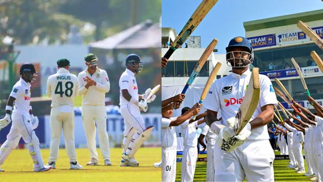 sl-vs-aus-sri-lanka-in-a-strong-position-against-australia-karunaratnes-brilliant-batting-as-he-bids-farewell